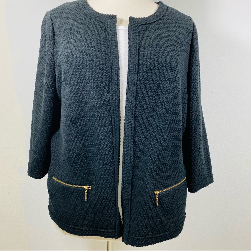 Alfani Open Front Black jacket size 2X